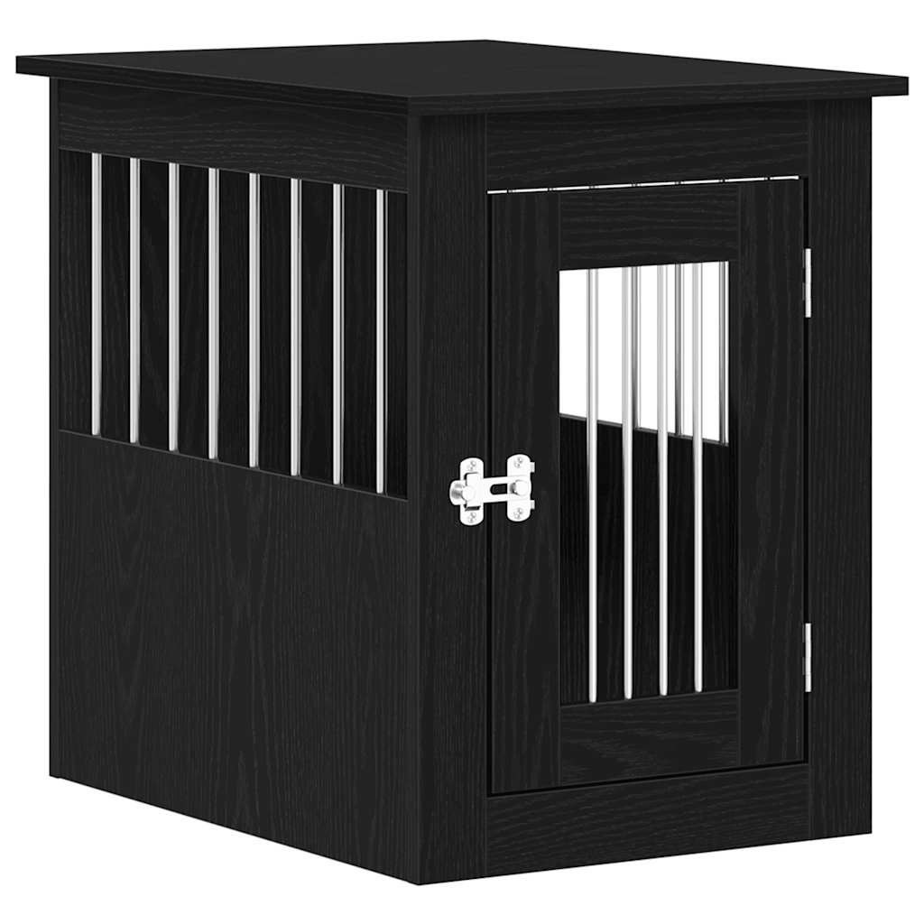 Vidaxxl Hundebox-Möbel 45 x 62 x 59 cm, fertiges Holz, schwarze Eiche