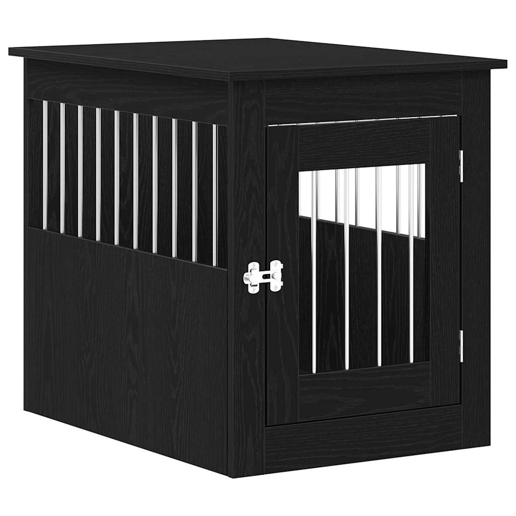 Vidaxxl Hundebox-Möbel 55 x 75 x 65 cm, fertiges Holz, schwarze Eiche