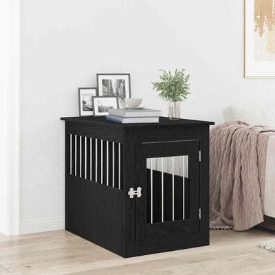 Vidaxxl Hundebox-Möbel 55 x 75 x 65 cm, fertiges Holz, schwarze Eiche