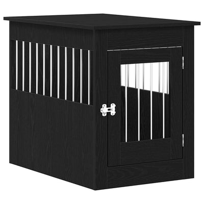 Vidaxxl Hundebox-Möbel 55 x 80 x 68 cm, fertiges Holz, schwarze Eiche