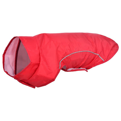 Vidaxxl Hunderegenmantel mit reflektierenden Streifen Polyester rot m