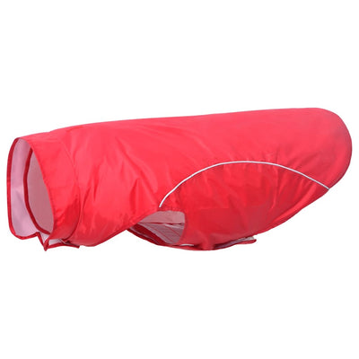 Vidaxxl Hunderegenmantel mit reflektierenden Streifen Polyester Rot 3XL