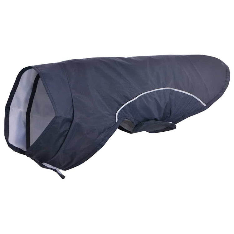 VidaXL Hunderegenmantel mit reflektierenden Streifen Polyester Blau XXS