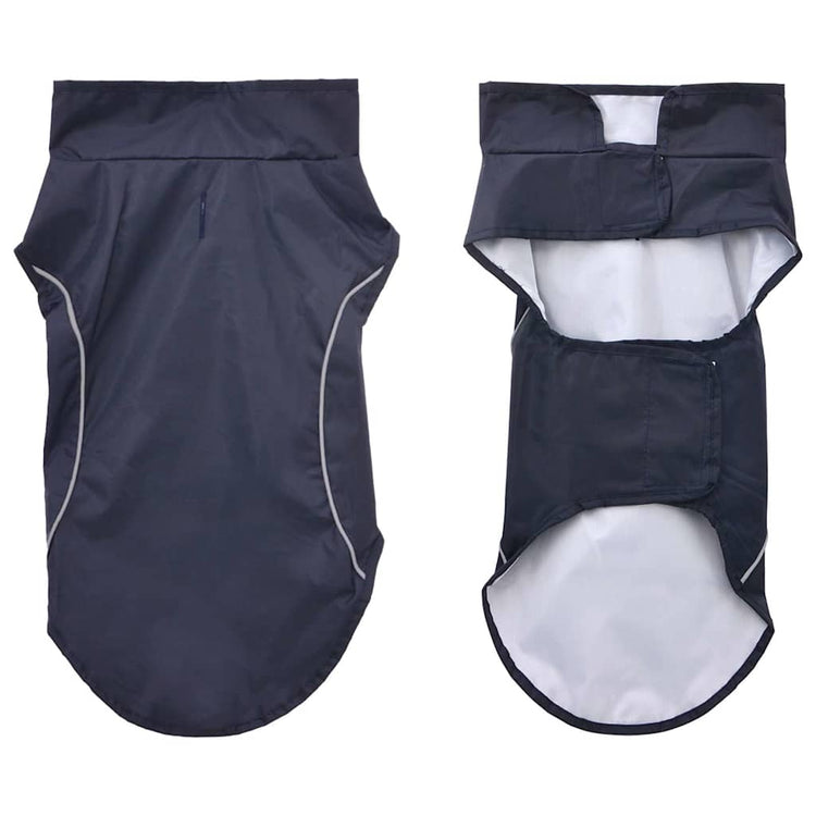 VidaXL Hunderegenmantel mit reflektierenden Streifen Polyester Blau XXS