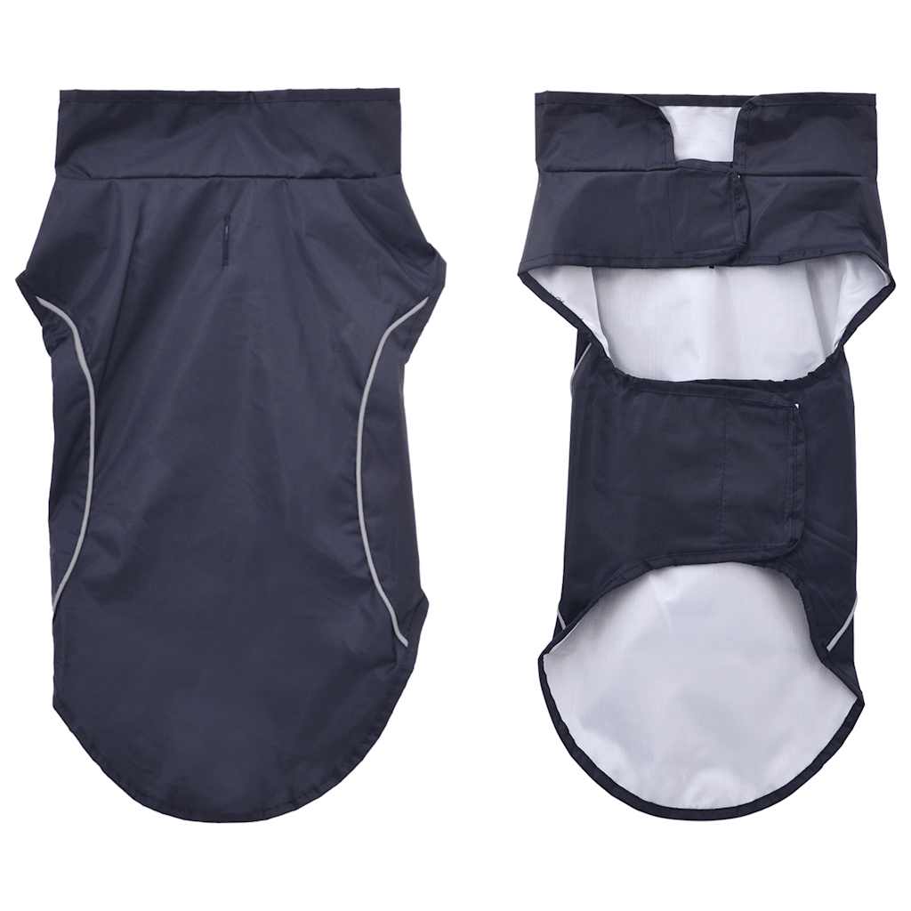VidaXL Hunderegenmantel mit reflektierenden Streifen Polyester Blau XS