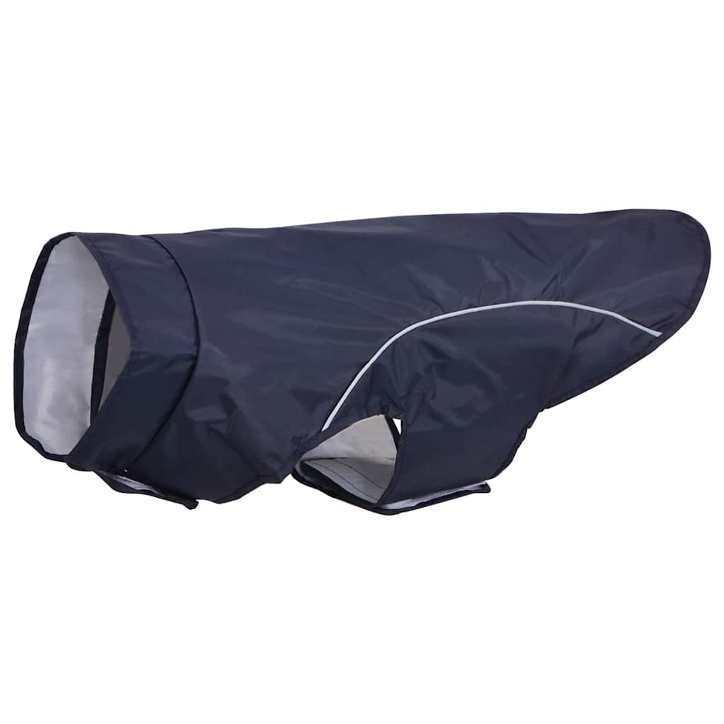 VidaXL Hunderegenmantel mit reflektierenden Streifen Polyester Marineblau L