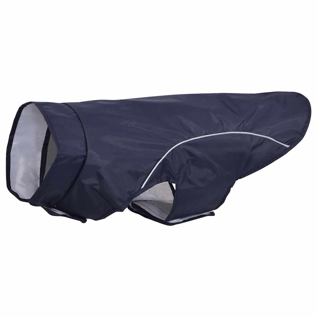VidaXL Hunderegenmantel mit reflektierenden Streifen Polyester Blau XL