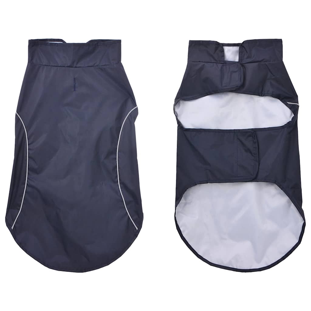 VidaXL Hunderegenmantel mit reflektierenden Streifen Polyester Blau XL