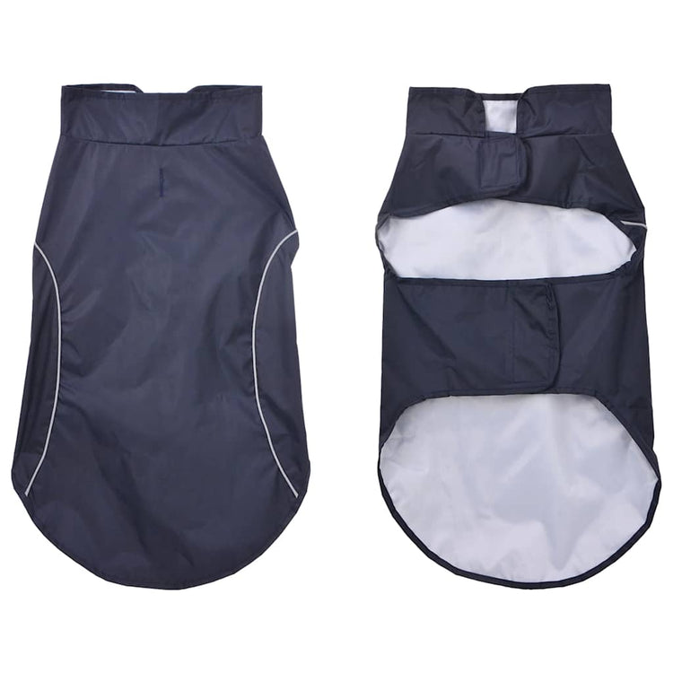 Vidaxxl Hunderegenmantel mit reflektierenden Streifen Polyester blau 2XL