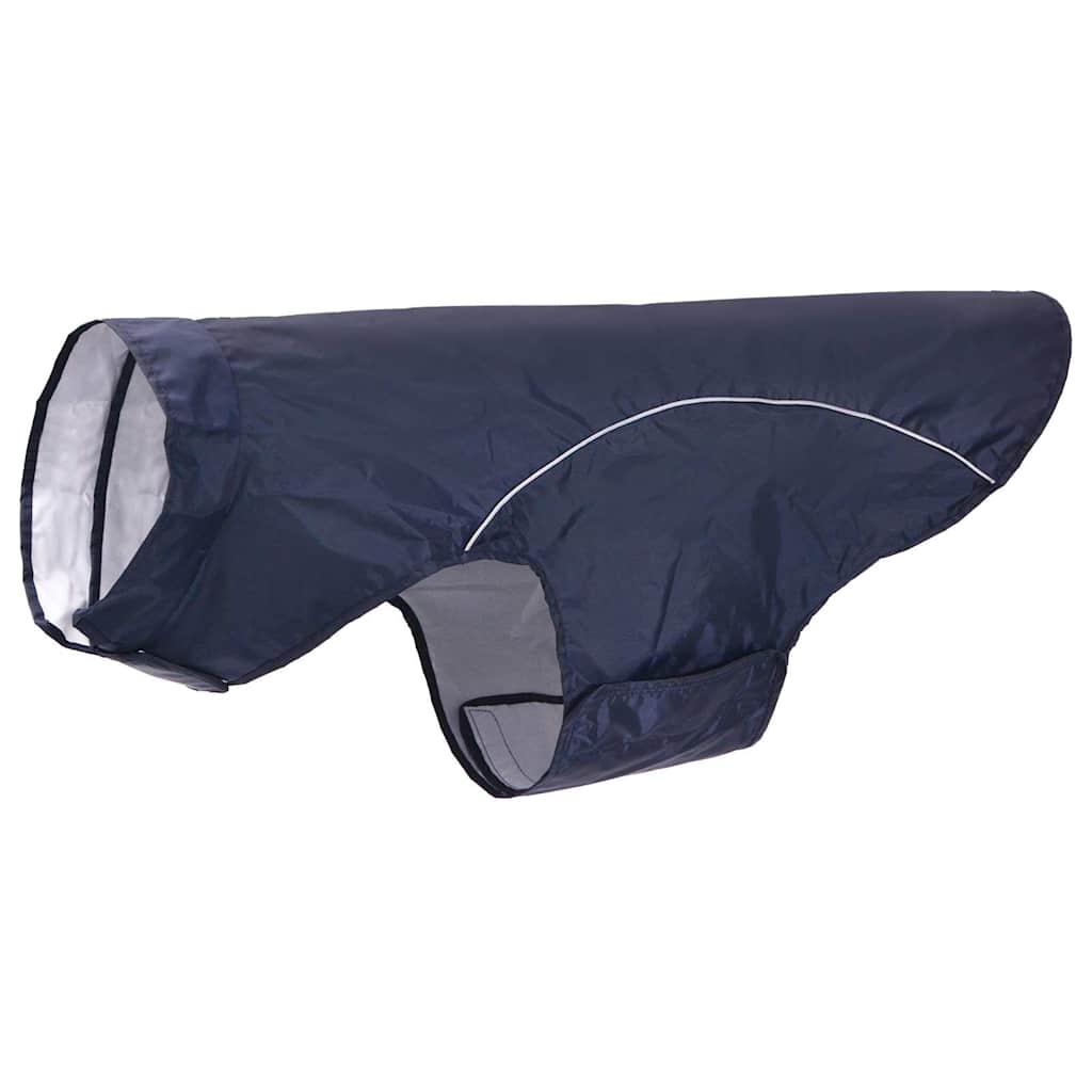 Vidaxxl Hunderegenmantel mit reflektierenden Streifen, Polyester, Blau, 3XL