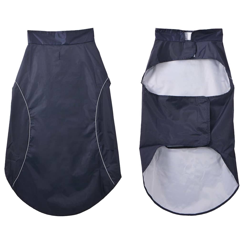 Vidaxxl Hunderegenmantel mit reflektierenden Streifen, Polyester, Blau, 3XL