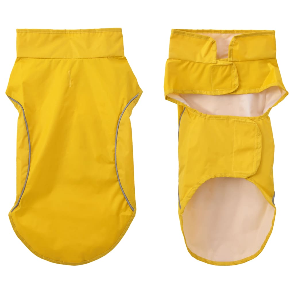 VidaXL Hunderegenmantel mit reflektierenden Streifen Polyester Gelb XS