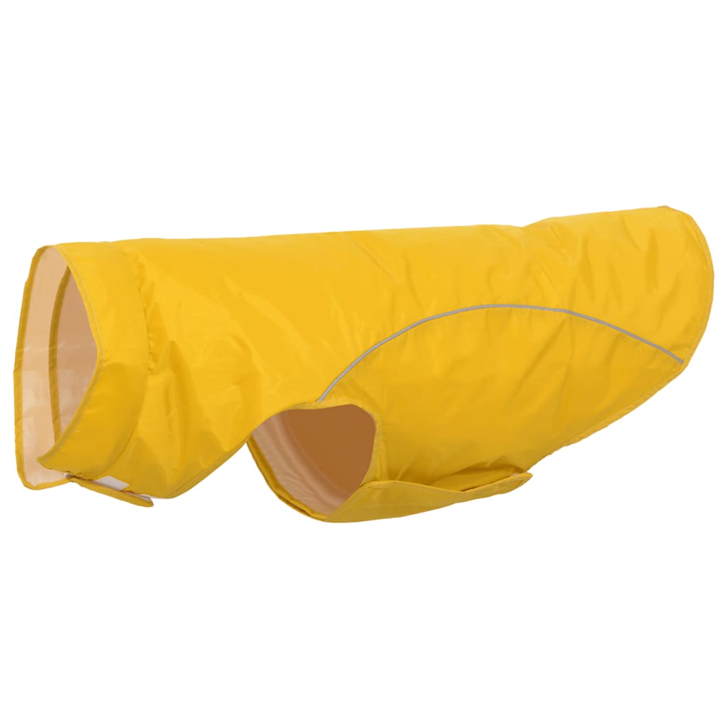 Vidaxxl Hunderegenmantel mit reflektierenden Streifen Polyester Gelb 4XL