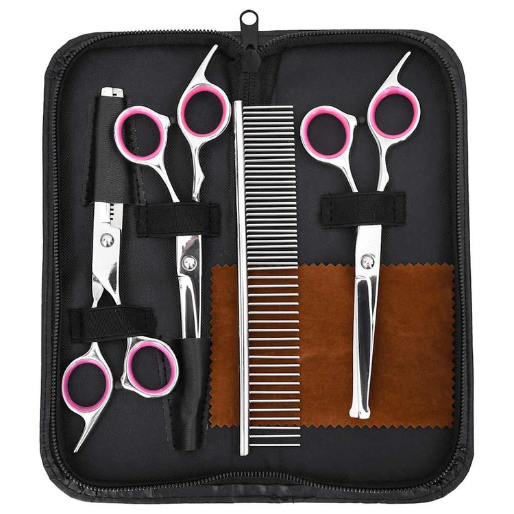 Vidaxl 4-teiliges Hundepflegeset aus Edelstahl