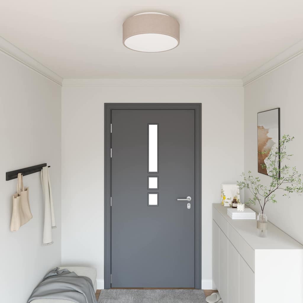 Vidaxx Deckenleuchte mit Strahlern Taupe 38 x 38 x 13,5 cm Stoff