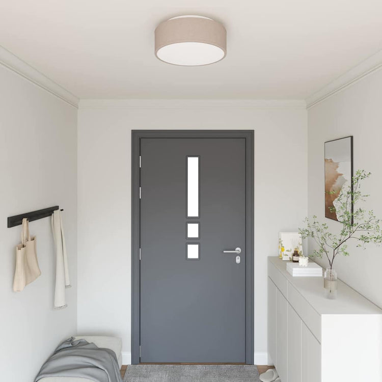 Vidaxx Deckenleuchte mit Strahlern Taupe 38 x 38 x 13,5 cm Stoff