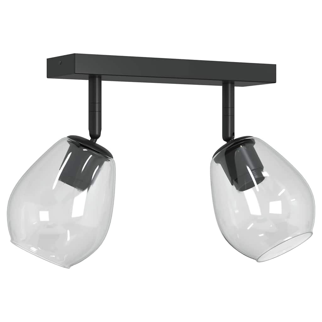 Vidaxx Deckenstrahler Schwarz 33 x 13 x 26 cm Glas und Metall
