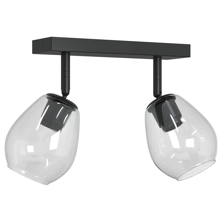 Vidaxx Deckenstrahler Schwarz 33 x 13 x 26 cm Glas und Metall