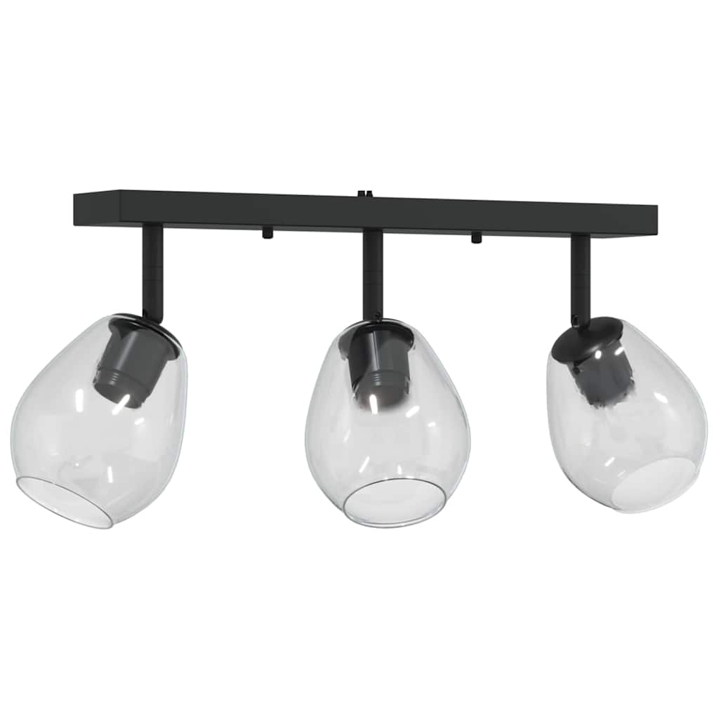Vidaxx Deckenstrahler Schwarz 54 x 13 x 26 cm Glas und Metall