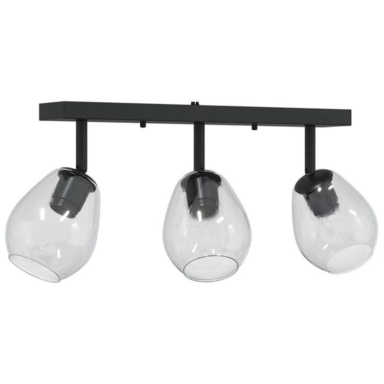 Vidaxx Deckenstrahler Schwarz 54 x 13 x 26 cm Glas und Metall