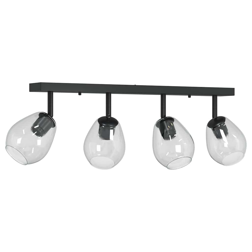 Vidaxx Deckenstrahler Schwarz 73,5 x 13 x 26 cm Glas und Metall