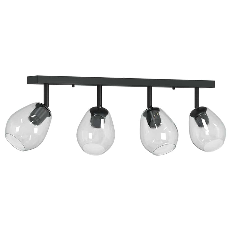 Vidaxx Deckenstrahler Schwarz 73,5 x 13 x 26 cm Glas und Metall