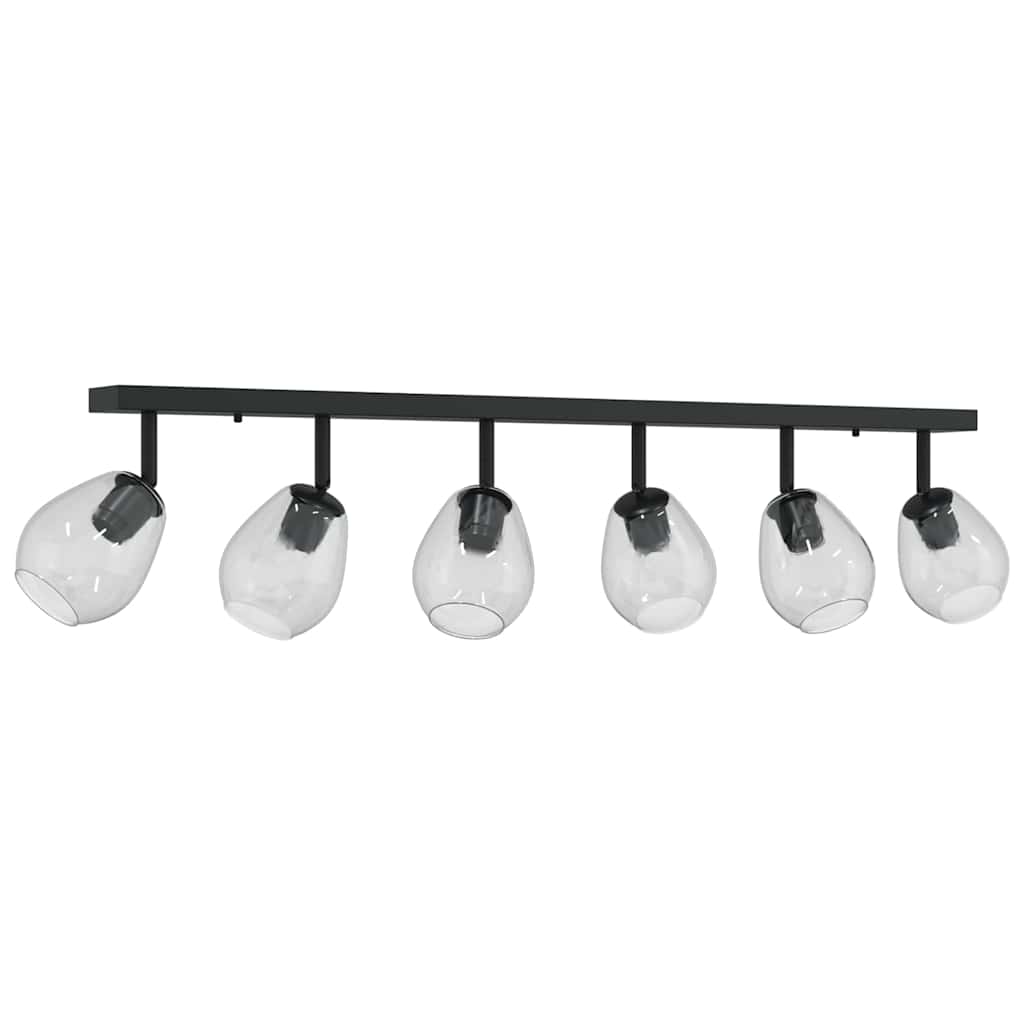 Vidaxx Deckenstrahler Schwarz 110,5 x 13 x 26 cm Glas und Metall