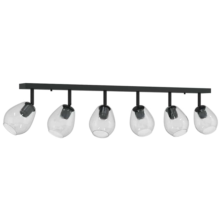 Vidaxx Deckenstrahler Schwarz 110,5 x 13 x 26 cm Glas und Metall