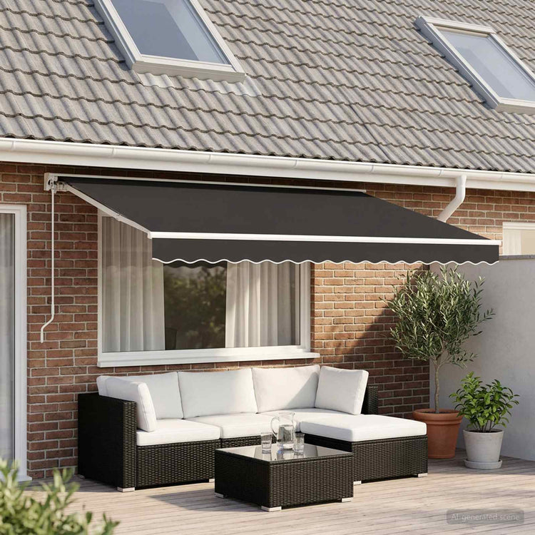 Vidaxx Ersatztuch für Markise Anthrazit 380 x 195 cm