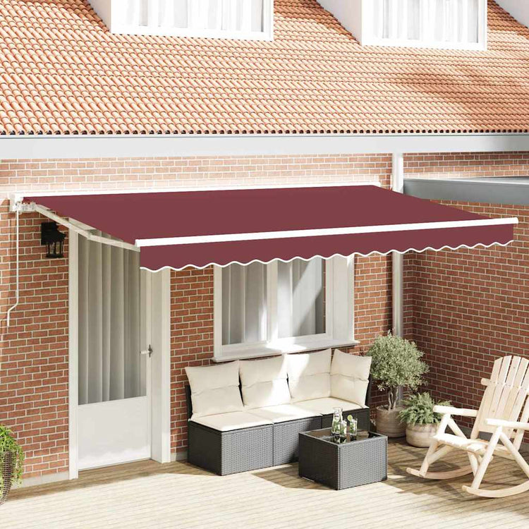Vidaxx Ersatztuch für Markise Burgunderrot 380 x 195 cm
