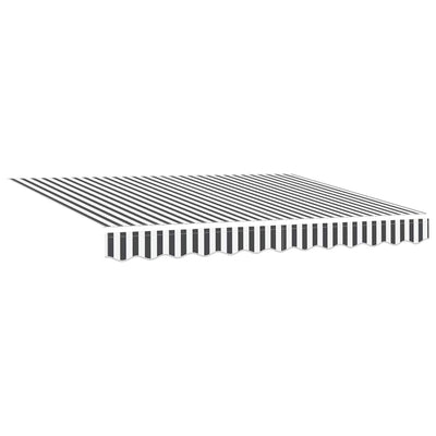 Vidaxx Ersatztuch für Markise Anthrazit und Weiß 330 x 195 cm