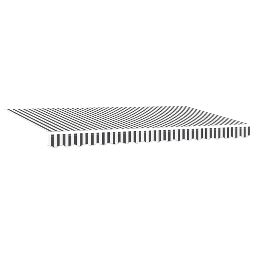 Vidaxx Ersatztuch für Markise Anthrazit und Weiß 380 x 195 cm