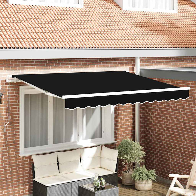 Vidaxx Ersatztuch für Markise schwarz 330 x 245 cm Polyester