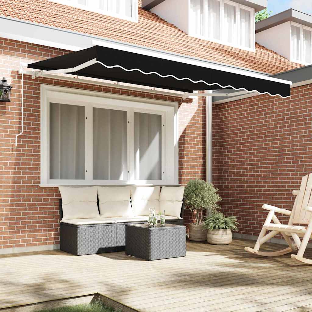 Vidaxx Ersatztuch für Markise schwarz 330 x 245 cm Polyester