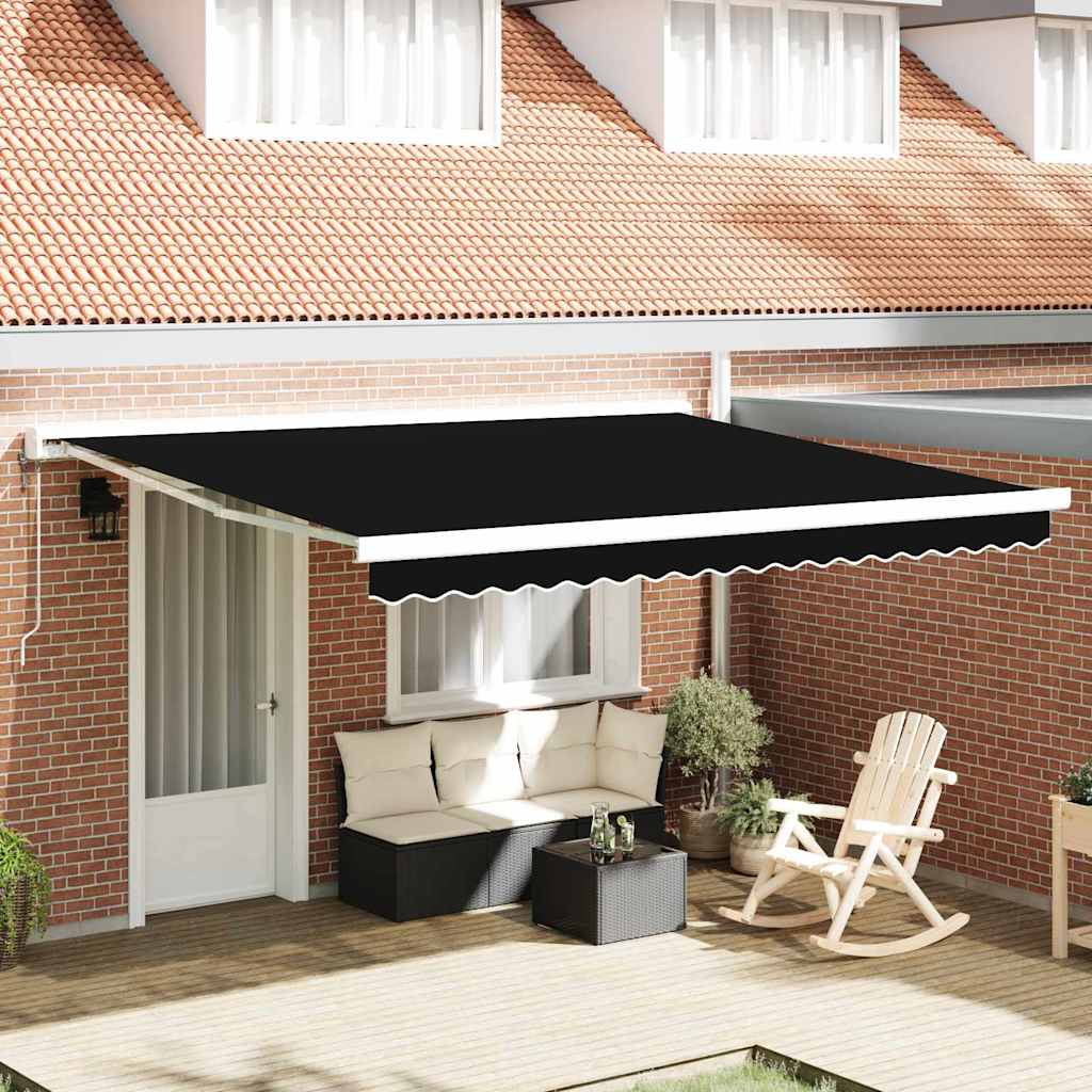 Vidaxx Ersatztuch für Markise schwarz 380 x 345 cm Polyester
