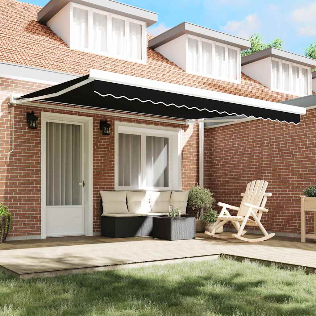 Vidaxx Ersatztuch für Markise schwarz 380 x 345 cm Polyester