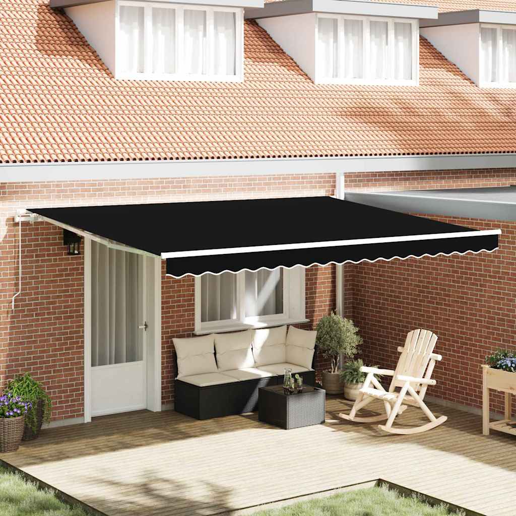 Vidaxx Ersatztuch für Markise schwarz 430 x 295 cm Polyester