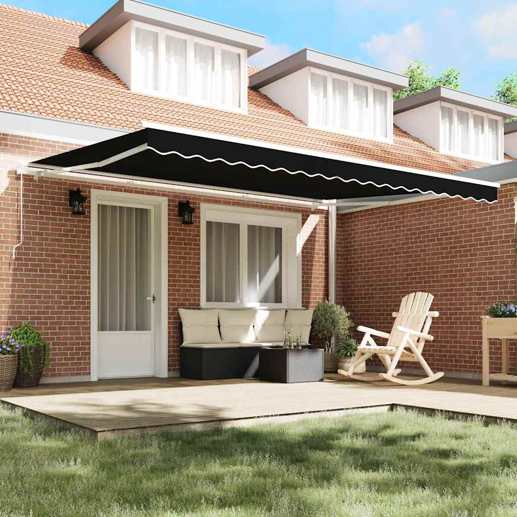 Vidaxx Ersatztuch für Markise schwarz 430 x 295 cm Polyester