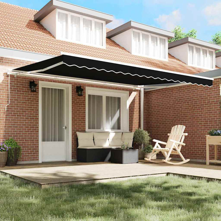 Vidaxx Ersatztuch für Markise schwarz 430 x 295 cm Polyester