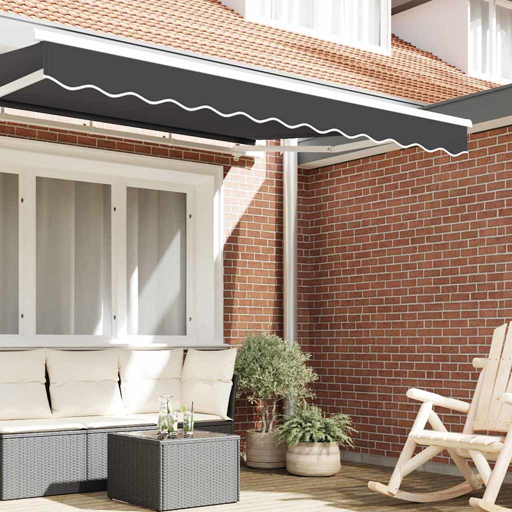 Vidaxl Marquis Volant Anthrazit 580 x 20 cm Leinwand