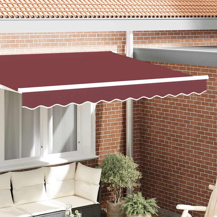 Vidaxl Marquis Volant Burgunderrot 580 x 20 cm Leinwand