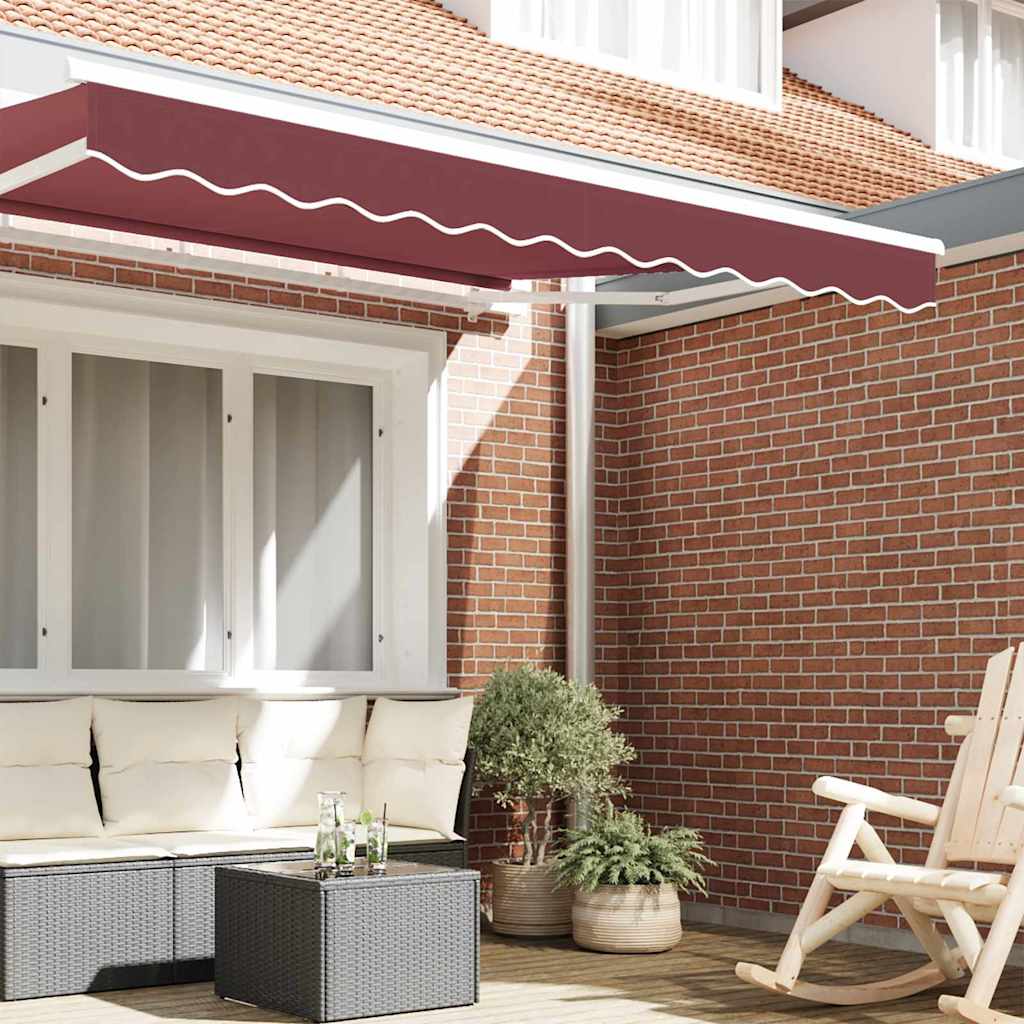 Vidaxl Marquis Volant Burgunderrot 580 x 20 cm Leinwand