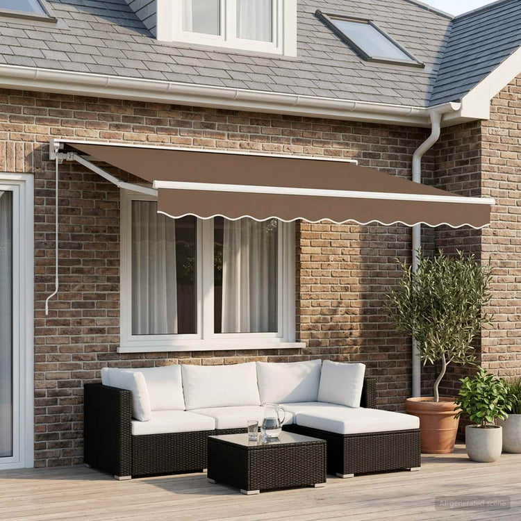 Vidaxl Marquis Volant Beige 580 x 20 cm Leinwand