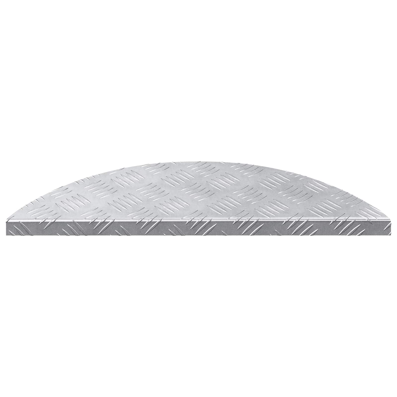 Vidaxl Treppenstufe halbmondförmig 5 Stück Silber 60 x 18 cm Aluminium