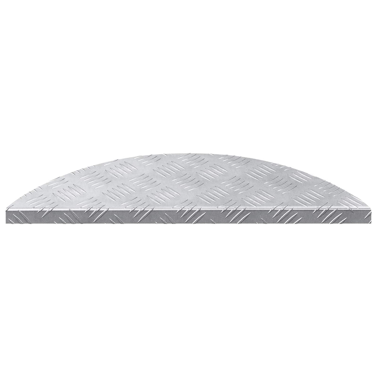Vidaxl Treppenstufe halbmondförmig 5 Stück Silber 60 x 18 cm Aluminium