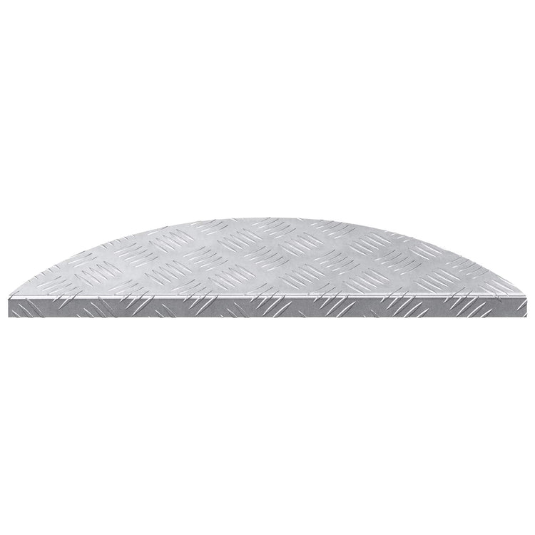 Vidaxl Treppenstufe halbmondförmig 5 Stück Silber 60 x 18 cm Aluminium