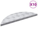 Vidaxl Treppenstufe Halbmond 10 Stück Silber 60 x 18 cm Aluminium