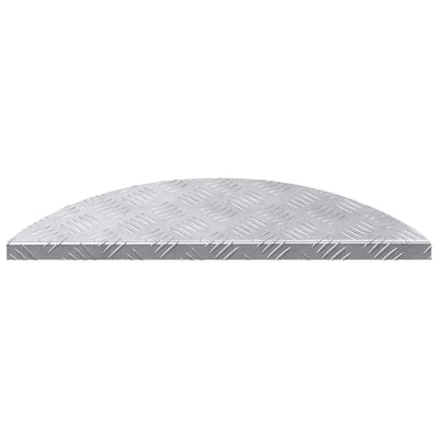 Vidaxl Treppenstufe Halbmond 10 Stück Silber 60 x 18 cm Aluminium