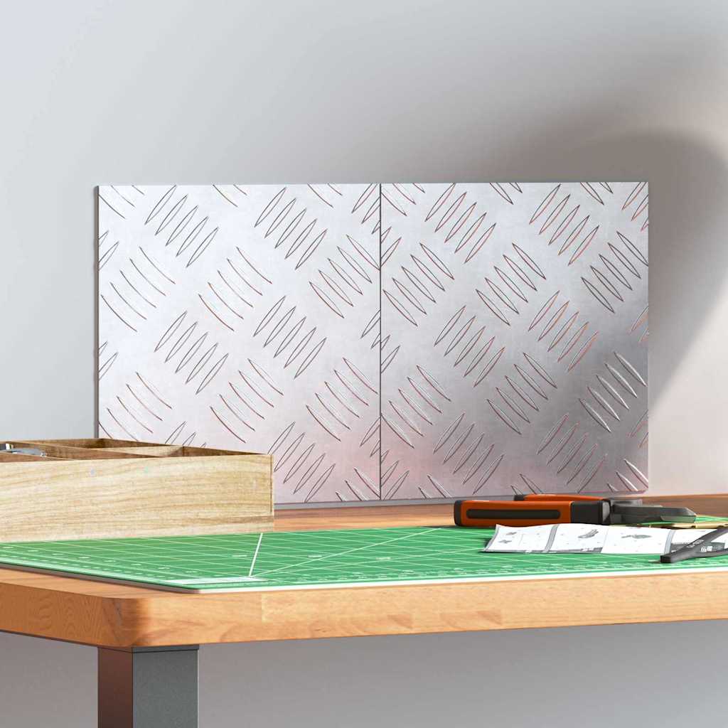 Vidaxxl Treppenstufe quadratisch 2 Stk. Silber 20 x 20 cm Aluminium