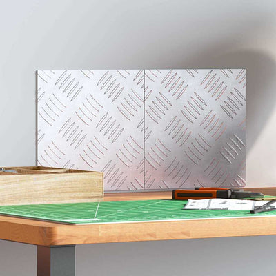 Vidaxxl Treppenstufe quadratisch 2 Stk. Silber 20 x 20 cm Aluminium